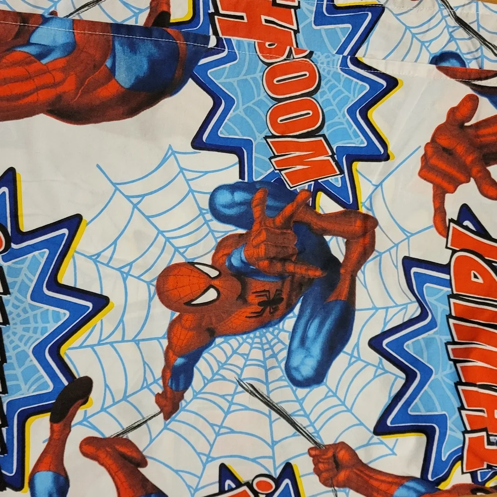 3 Pcs Twin Sheet Set Marvel Spider-Man Hero Bed Flat Fitted Pillowcase Vtg 2011